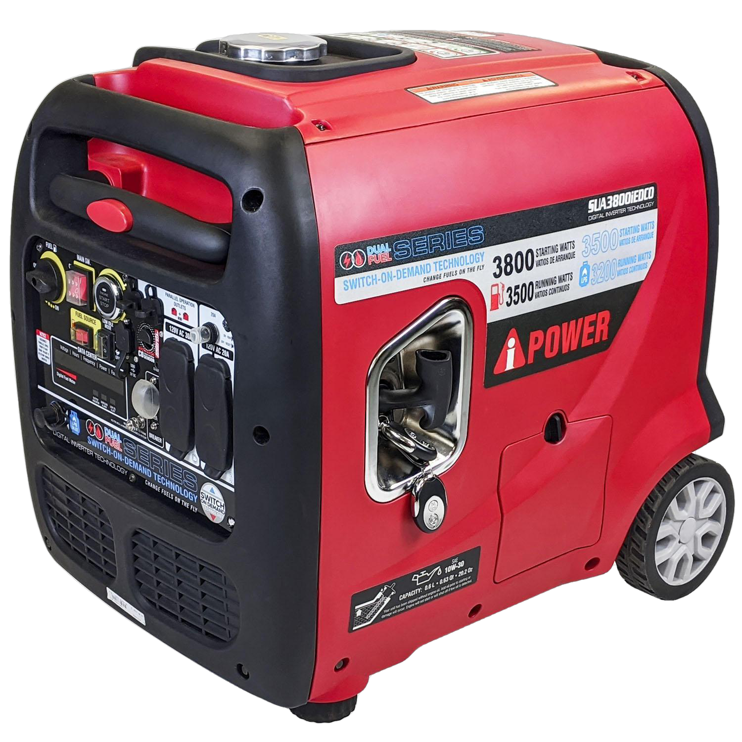 A-iPower, A-iPower SUA3800IED 3500W/3800W Dual Fuel Remote Start Inverter Generator New