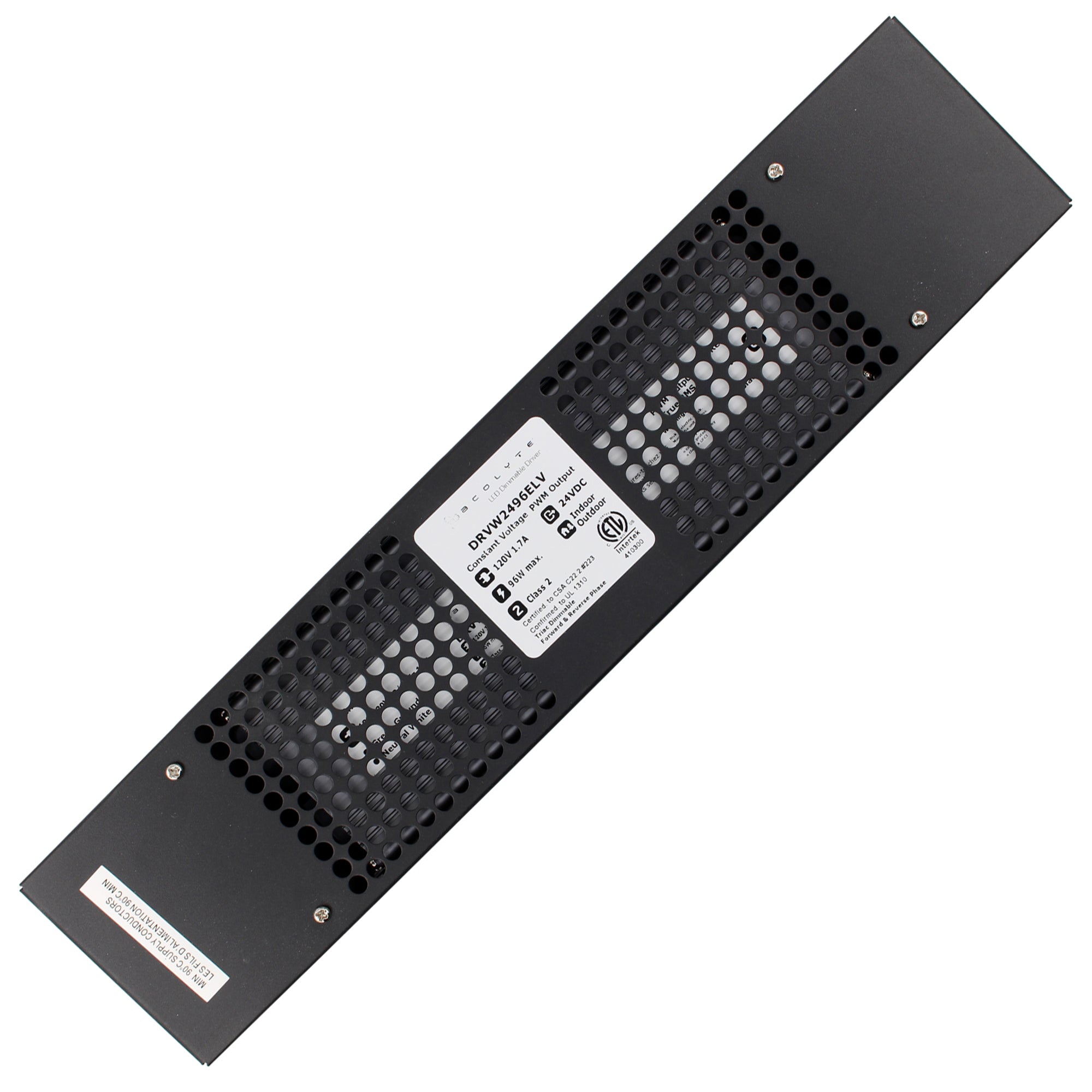 Acolyte, ACOLYTE DRVW2496ELV DIMMABLE CONSTANT VOLTAGE LED DRIVER, PWM, 24VDC, 96W, 120V