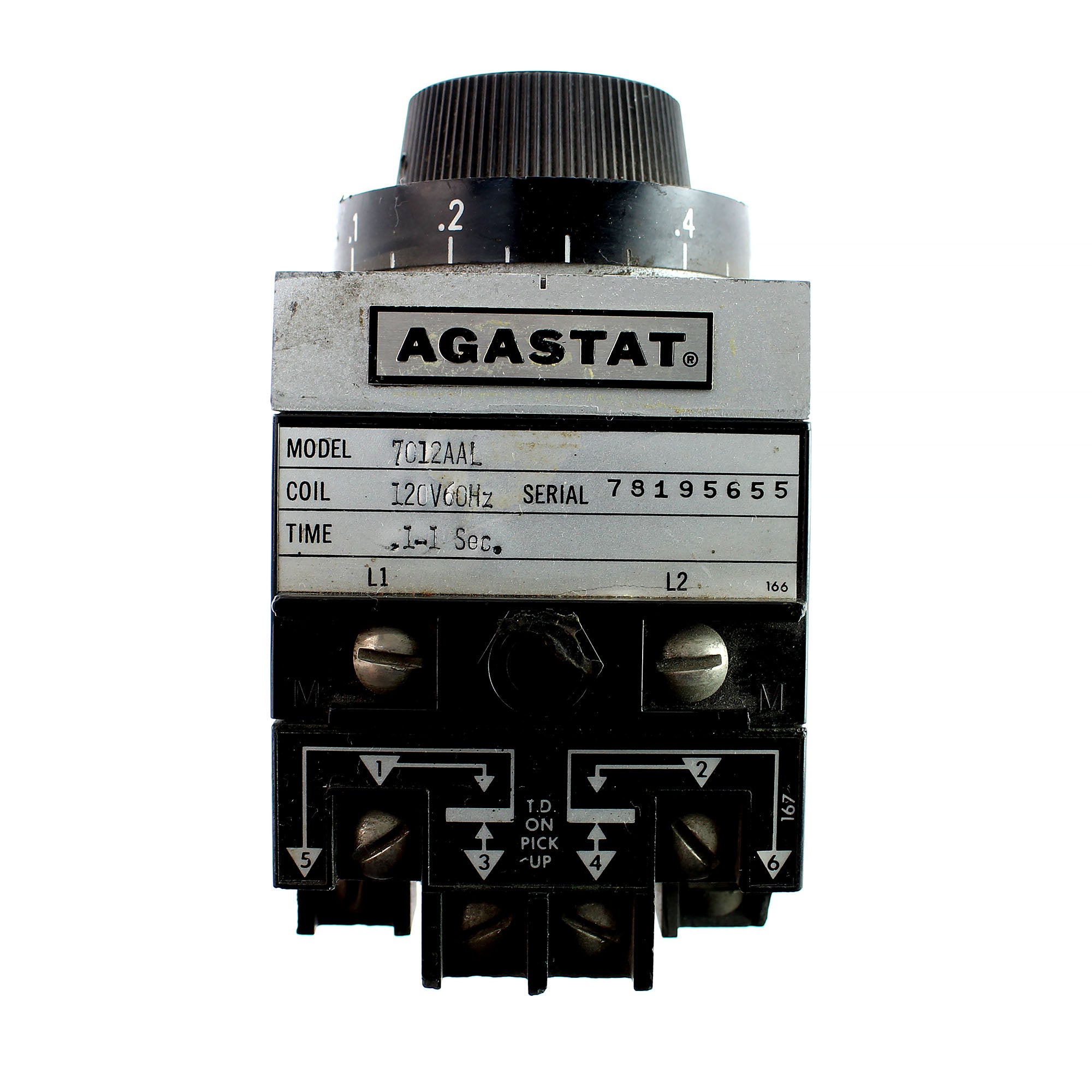 AgaStat, AGASTAT 7012AAL 120V 60HZ COIL .1-1 SECOND TIMING TIME DELAY