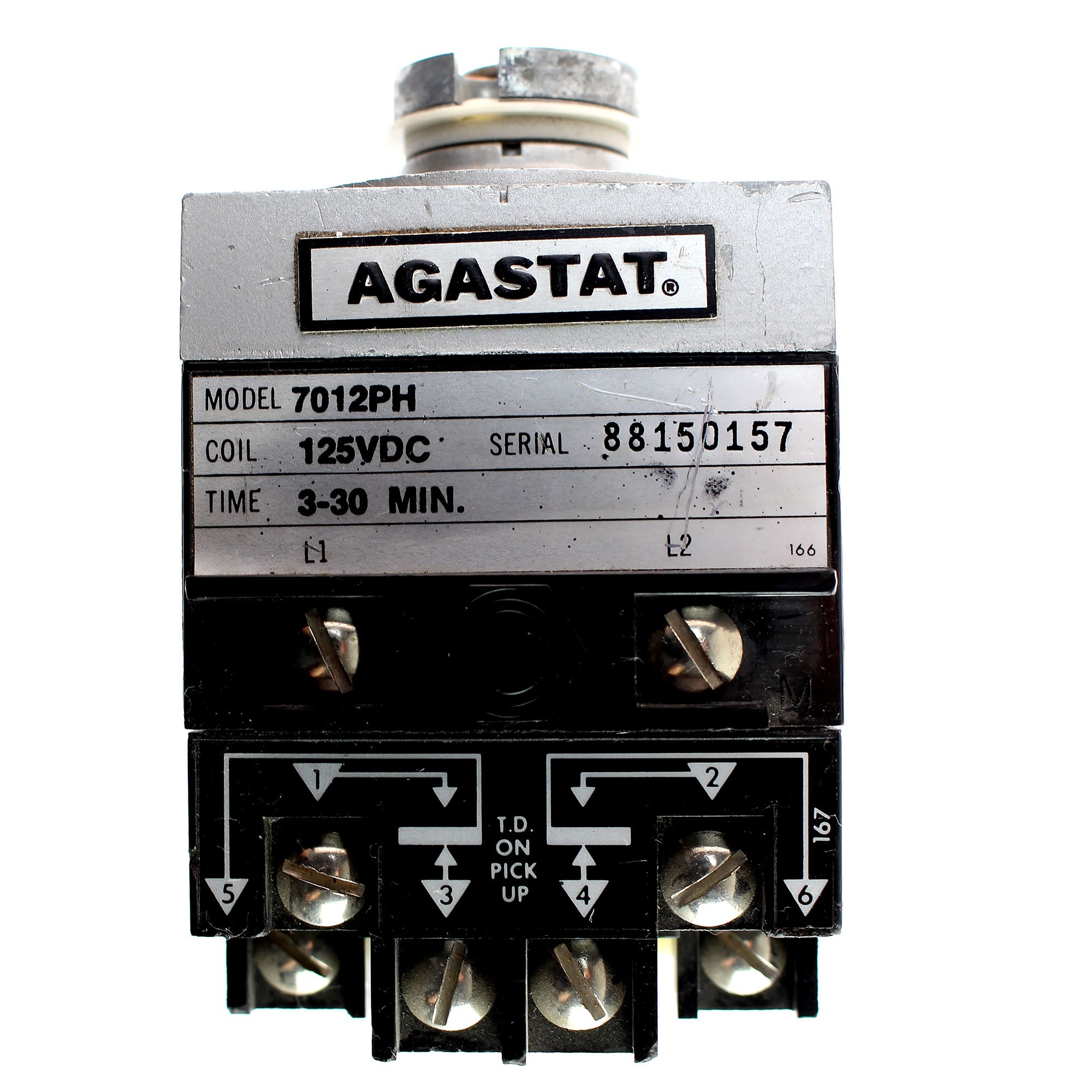 AgaStat, AGASTAT 7012PH 125VDC COIL 3-30 MINUTE TIMING TIME DELAY