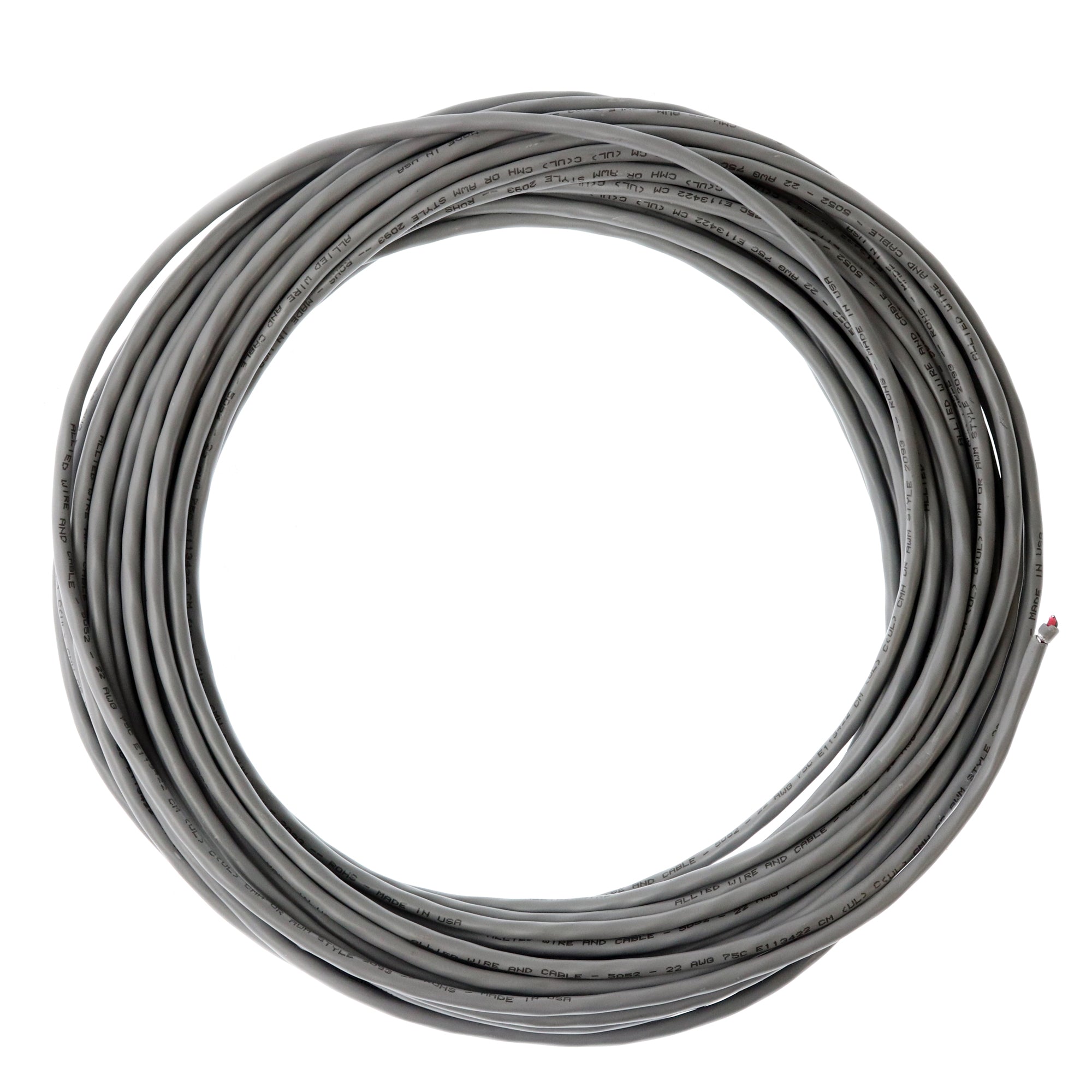 Allied Wire & Cable, ALLIED 5052 SHIELDED MULTI-CONDUCTOR CABLE, 22/4C, GRAY PVC JACKET, 50-FEET