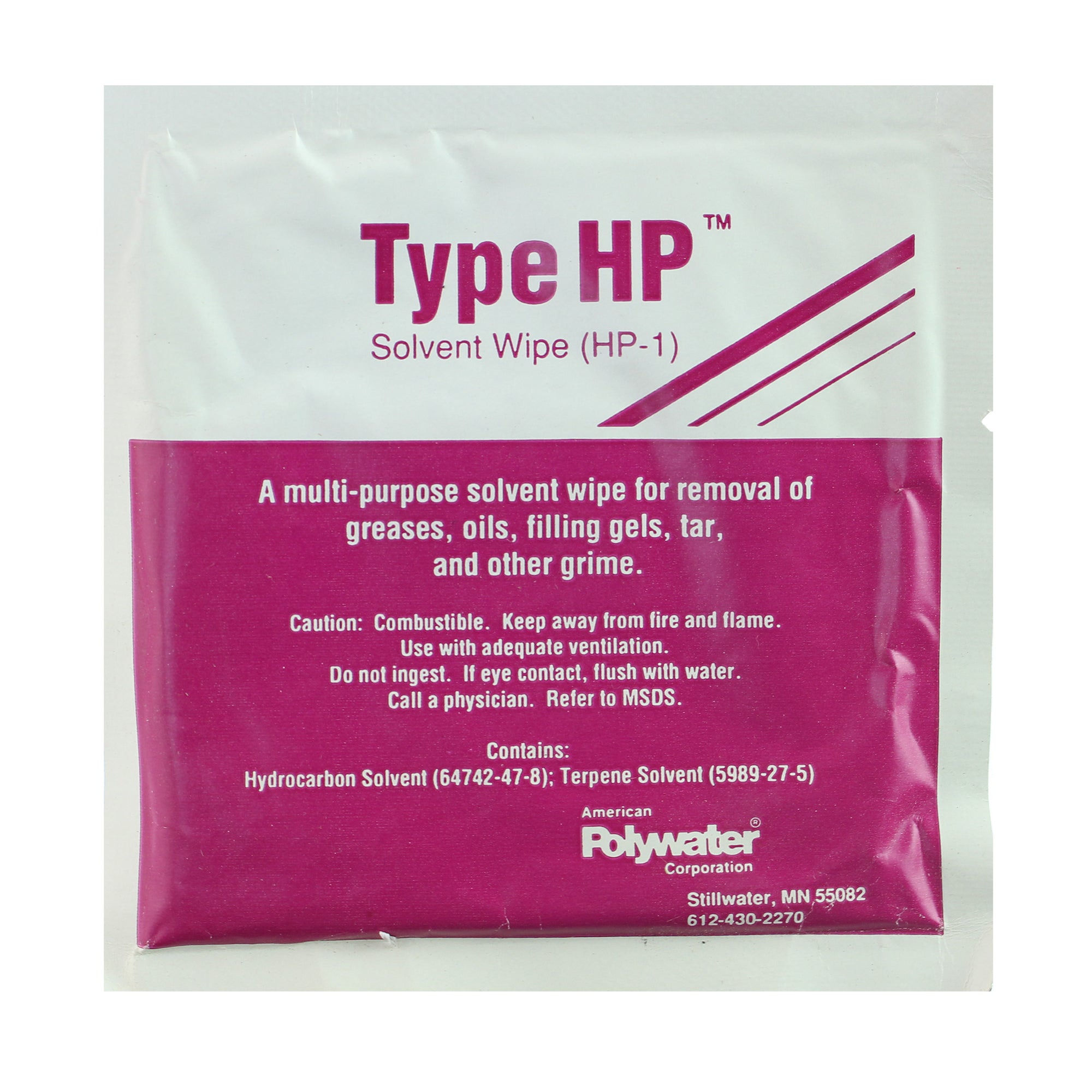 American Polywater Corp., AMERICAN POLYWATER HP-1 SOLVENT WIPE MULTI-PURPOSE CLEANER DEGREASER