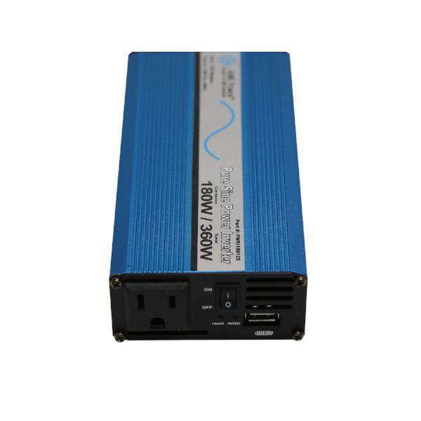 Aims Power, Aims Power PWRI18012S 180 Watt Pure Sine Power Inverter w/ USB Port New