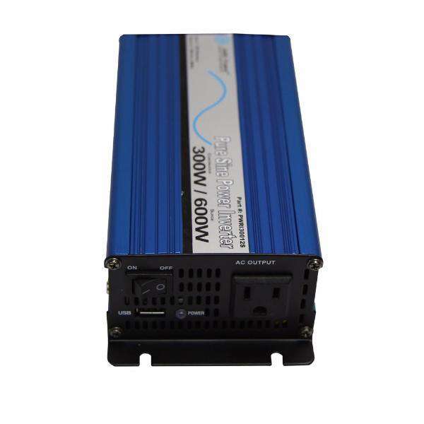 Aims Power, Aims Power PWRI30012S 300 Watt Pure Sine Power Inverter w/ USB Port New