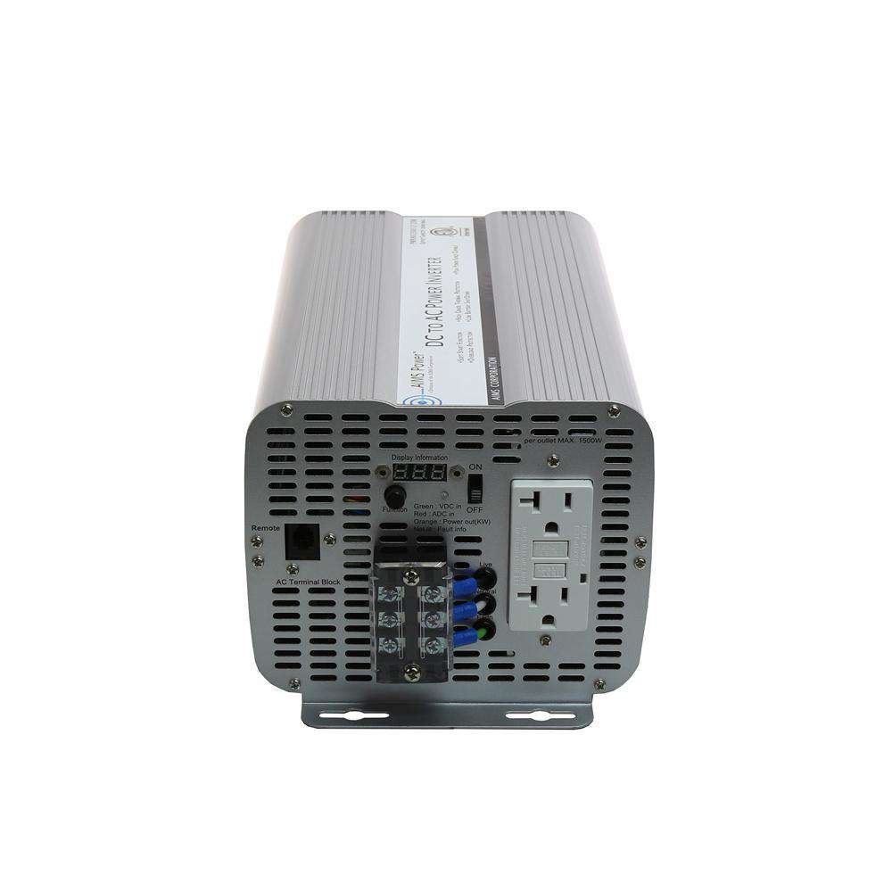 Aims Power, Aims Power PWRINV200012120W 2000 Watt Power Inverter GFCI ETL Listed Conforms to UL458 Standards New