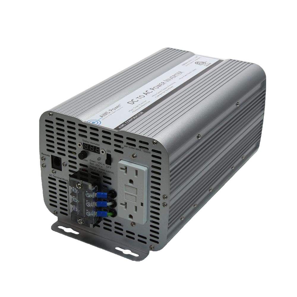 Aims Power, Aims Power PWRINV200012120W 2000 Watt Power Inverter GFCI ETL Listed Conforms to UL458 Standards New