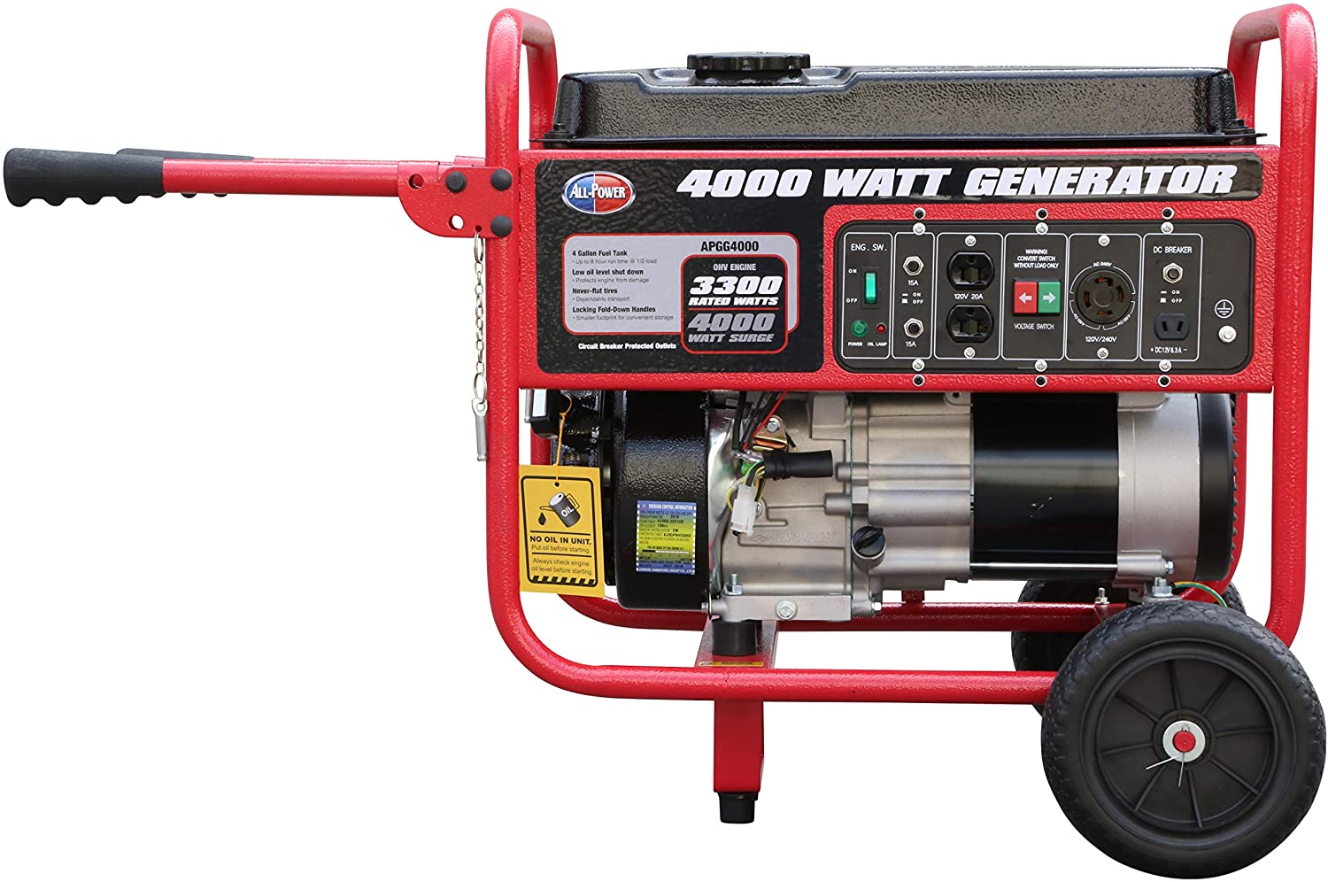 All Power, All Power America APGG4000 3300W/4000W Portable Gas Generator New