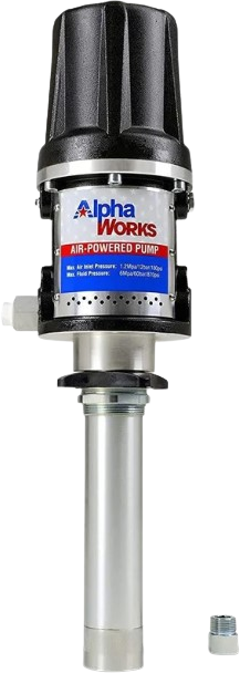 Alpha Works, Alpha Works GUL006 5:1 10GPM 1/4" Air Inlet 1/4" Female NPT 3/4" Male to 1/2" NPT Reducer Oil Transfer Drum Pump New