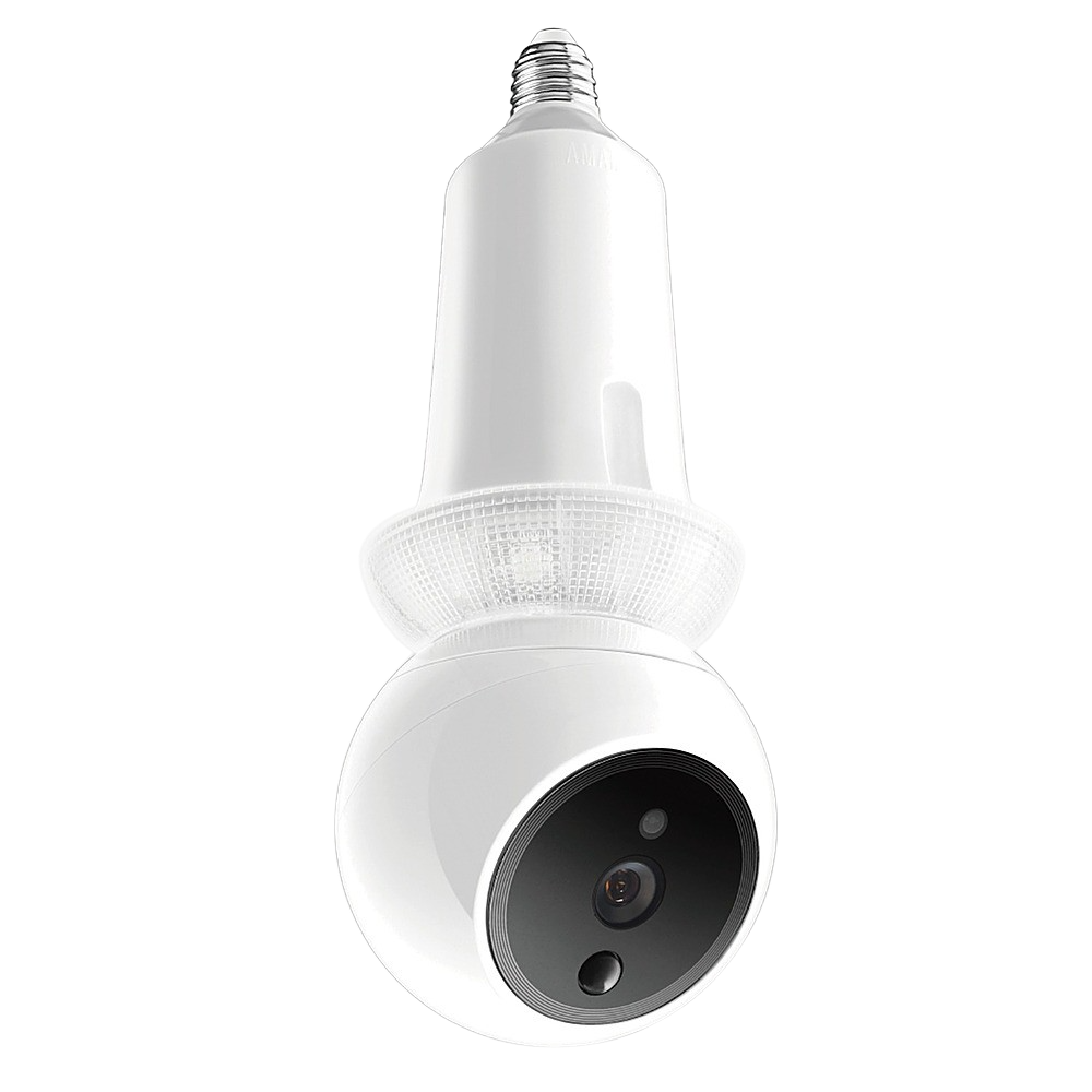 Amaryllo, Amaryllo Zeus Biometric Auto Tracking Light Bulb Indoor Security Camera Comes With 1 Year of 24/7 Recording Service Plan  White New
