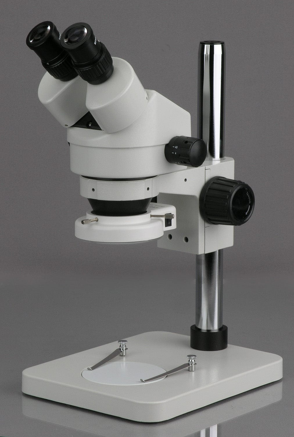 AmScope, Amscope SM-1BSL-64S-V331 7X - 45X Stereo Binocular Microscope with 14 Inch Pillar Stand and 64 LED Ring Light New