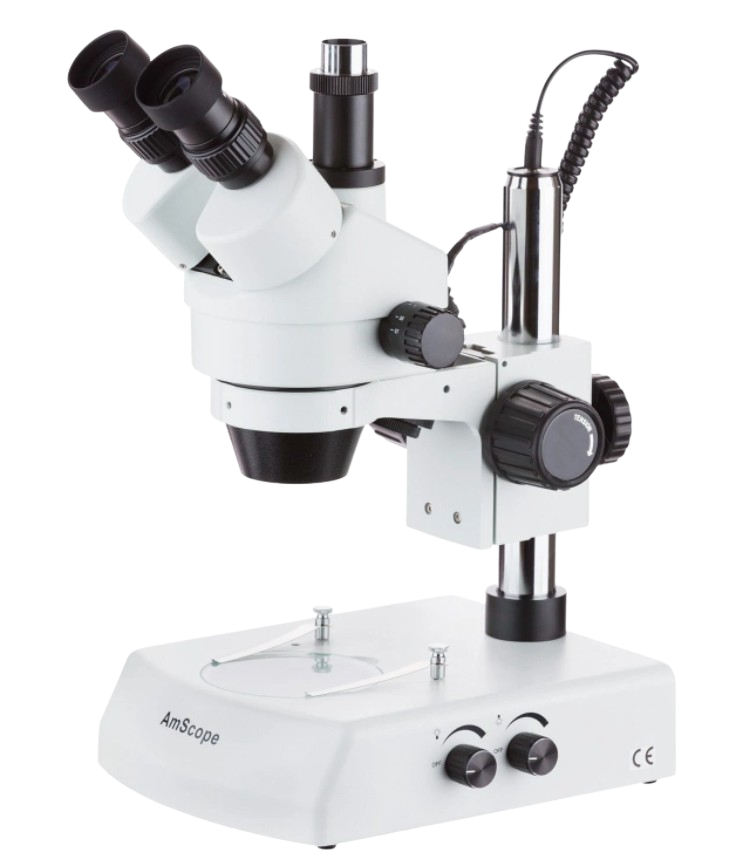 AmScope, Amscope SM-2T 7X - 45X Trinocular Stereo Zoom Microscope with Dual Halogen Lights New