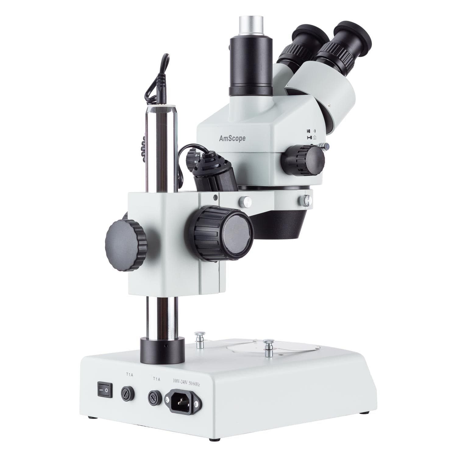 AmScope, Amscope SM-2T-LED 7X - 45X LED Trinocular Zoom Stereo Microscope New
