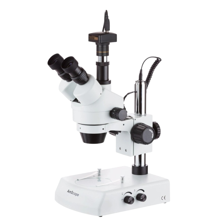 AmScope, Amscope SM-2TX-3M 3.5X - 45X Trinocular Stereo Zoom Microscope with Dual Halogen Lights with 3MP Camera New