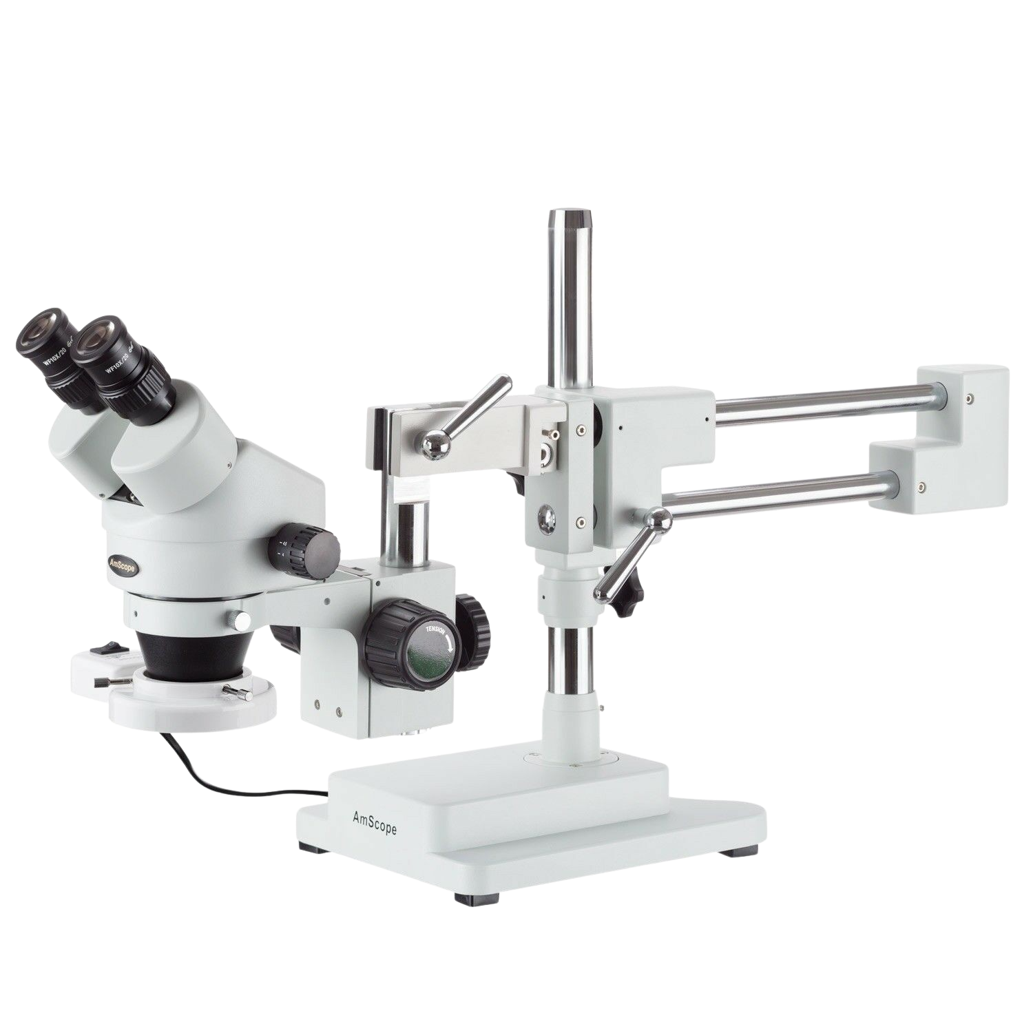 AmScope, Amscope SM-4BZ-FRL 3.5X - 90X Binocular Stereo Boom Microscope Plus Ring Light New