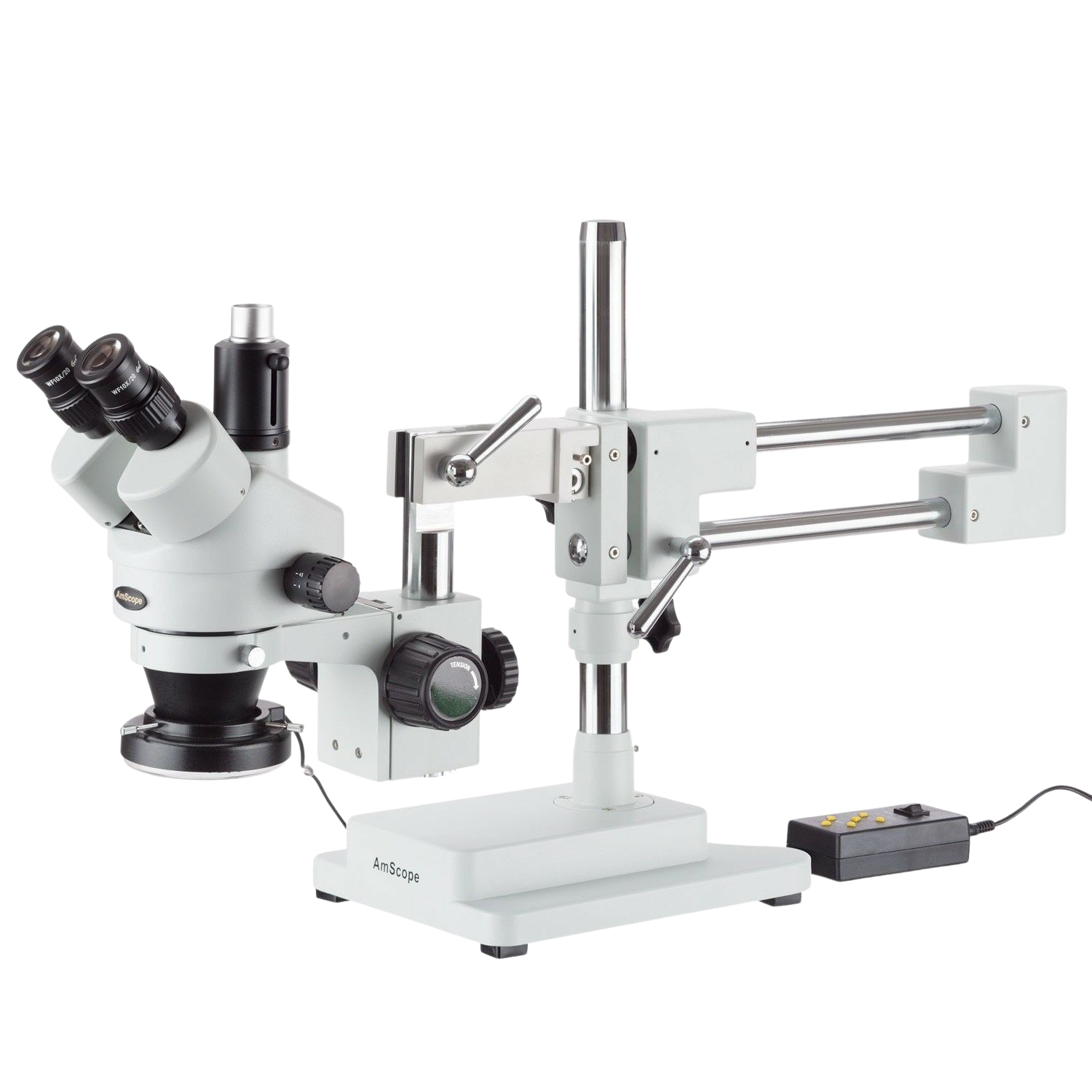 AmScope, Amscope SM-4TZ-144A 3.5X - 90X Trinocular Stereo Microscope with 4 Zone 144 LED Ring Light New