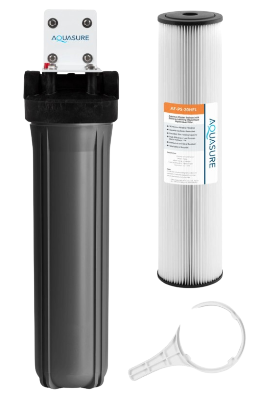 Aquasure, Aquasure AS-FL-30PS Fortitude V2 Series Large Size High-Flow Whole House Pleated Sediment Water Filter 30 Micron New