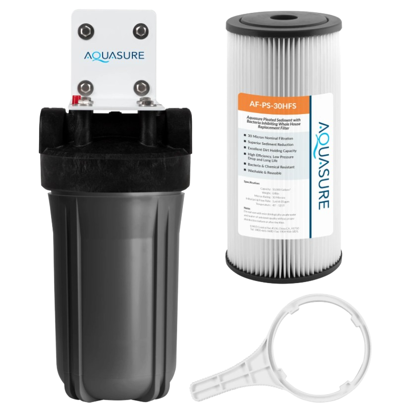 Aquasure, Aquasure AS-FS-30PS Fortitude V2 Series High-Flow Whole House Pleated Sediment Water Filter 30 Micron New