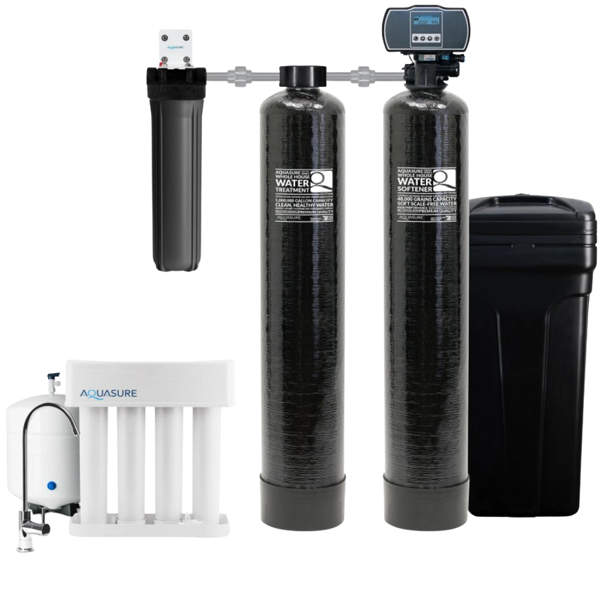 Aquasure, Aquasure AS-SE1000A Signature Elite Series 48,000 Grains Whole House Water Filter System New