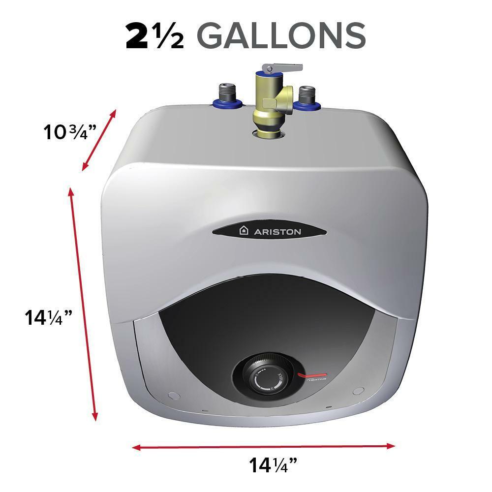 Ariston, Ariston ANDRIS RS 2.5U 1.4KW 2.5 Gallon 120-Volt Corded Point of Use Mini-Tank Electric Water Heater New