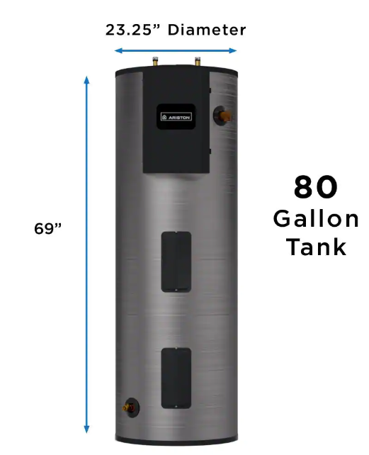 Ariston, Ariston ARIEC080C3W135 80 Gallon 13,500 Watt Electric Water Heater New