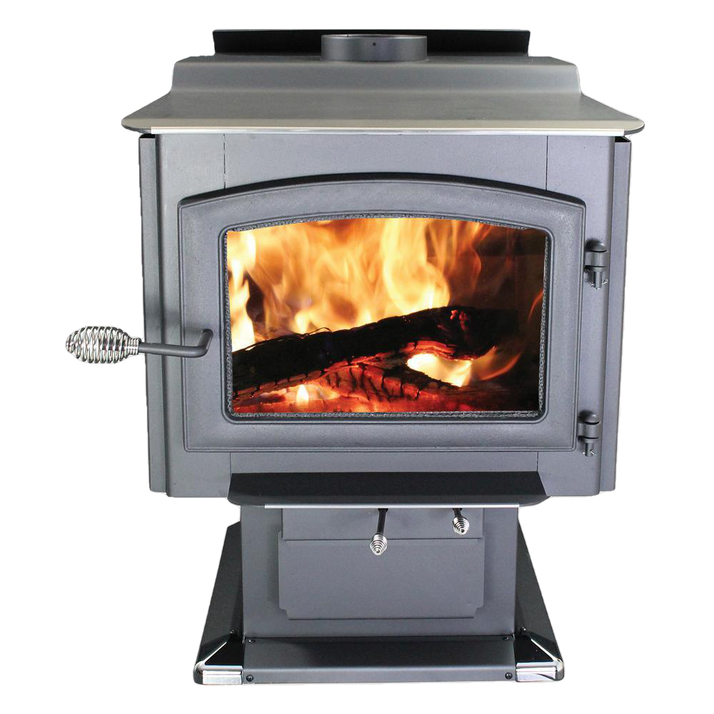 US Stove, Ashley Hearth AW3200E-P EPA Certified 3,200 sq. ft. Large Pedestal Wood Stove with Blower New