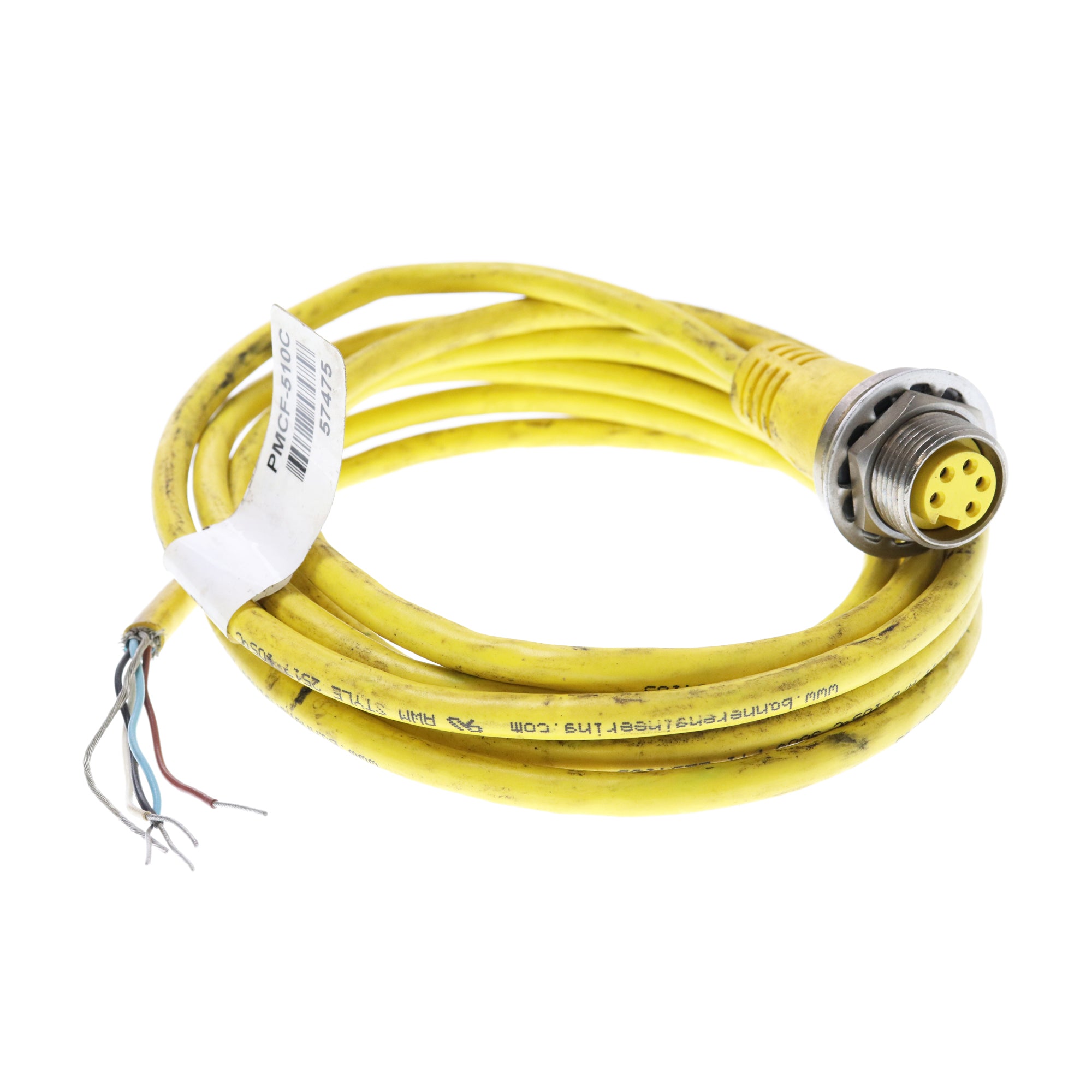 Banner, BANNER 57475 PMCF-510C 5-PIN FEMALE STRAIGHT CABLE ASSEMBLY, 12-FEET