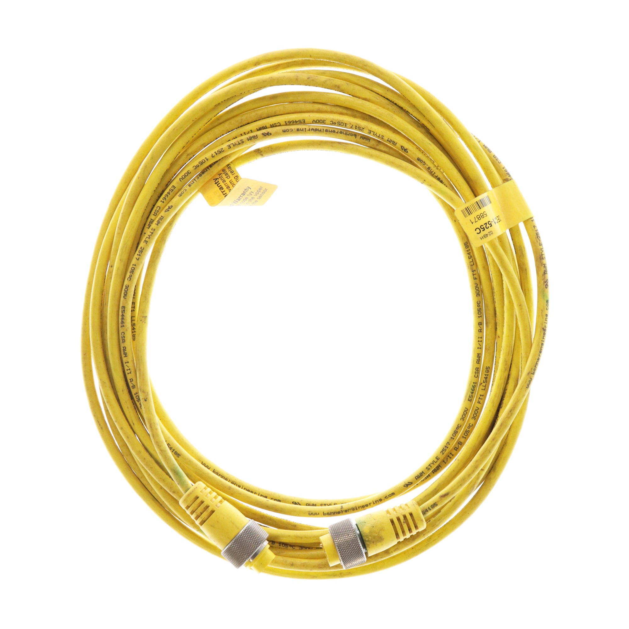 Banner, BANNER 58871 DEC1-525C 5-PIN MALE-FEMALE STRAIGHT CABLE ASSEMBLY, YELLOW
