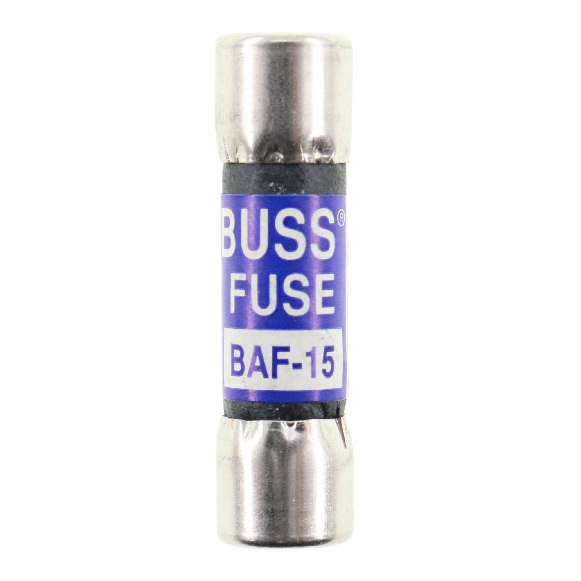 Bussmann, BUSSMANN BAF-15 MIDGET FUSE, TYPE BAF, 125/250-VAC, 750/10-KAIC, 15-AMP