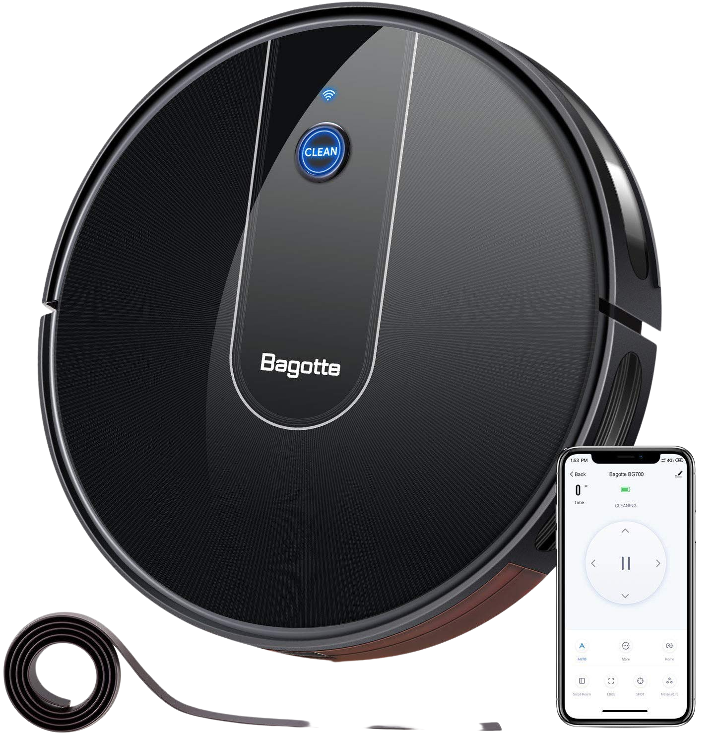 Bagotte, Bagotte BG700 1600PA Wi-Fi Robotic Vacuum Cleaner New