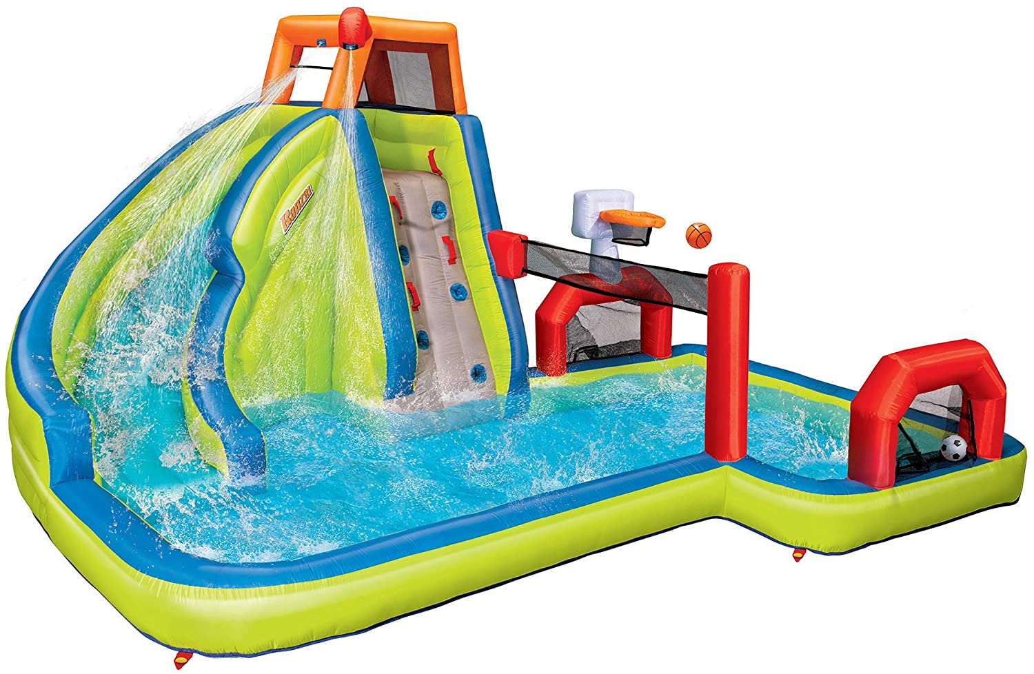 Banzai, Banzai 90350A Aqua Sports 3 in 1 Water Slide Splash Park Multicolor New