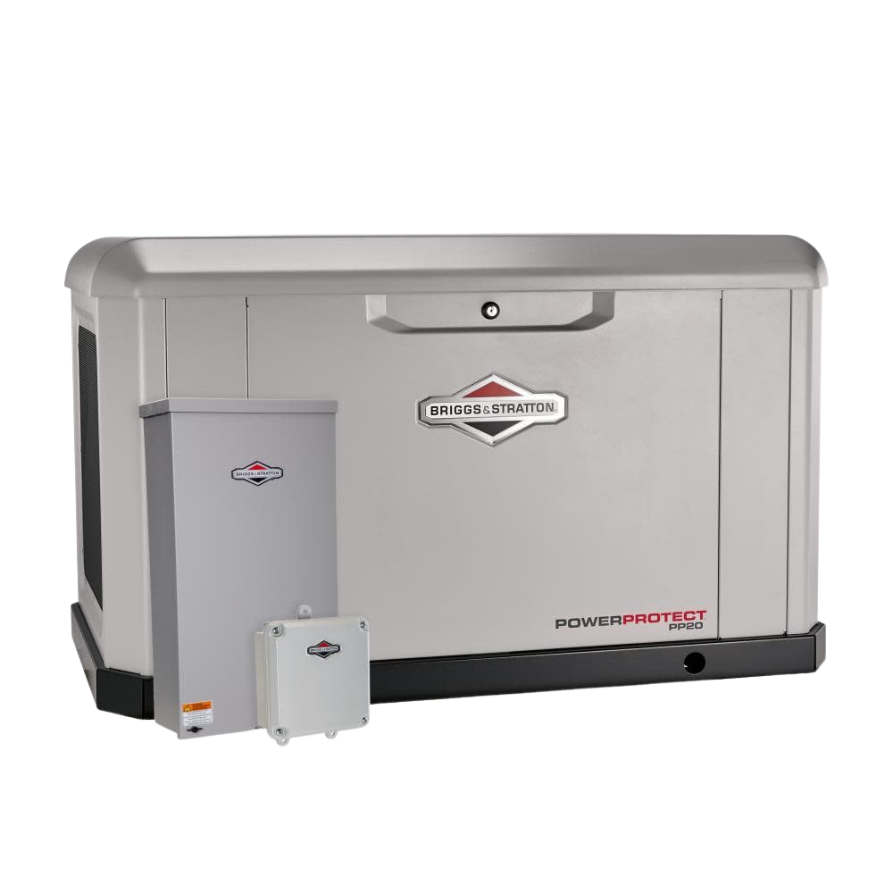 Briggs and Stratton, Briggs & Stratton 040676 20kw Standby Generator LP/NG w/ 200 Amp Automatic Transfer Switch (Wifi) New