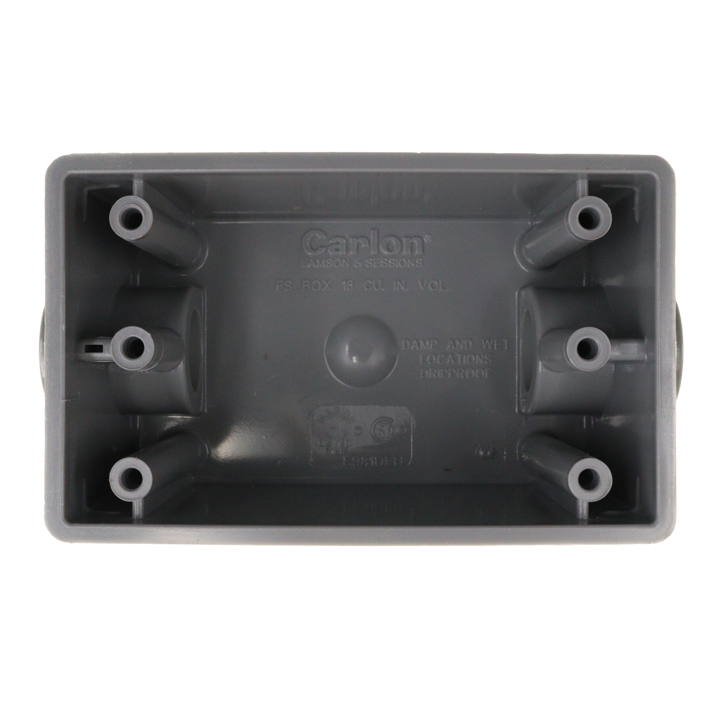 Carlon, CARLON E981DFN PVC ELECTRICAL FSC BOX, NON-METALLIC, 1-GANG, 1/2" KO'S (12-PACK)