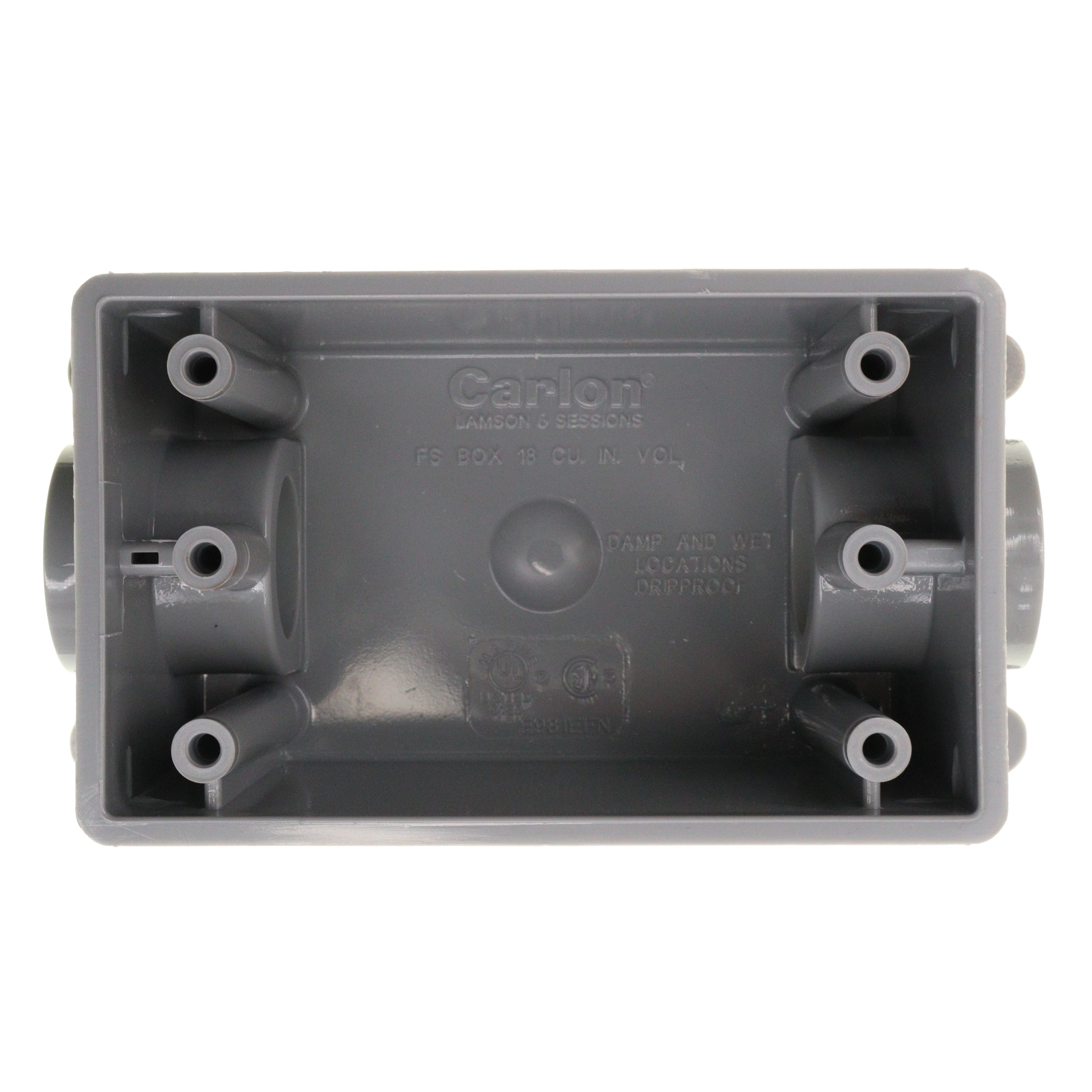Carlon, CARLON E981EFN WEATHERPROOF PVC ELECTRICAL FSC BOX, NON-METALLIC, 1-GANG, 3/4" K