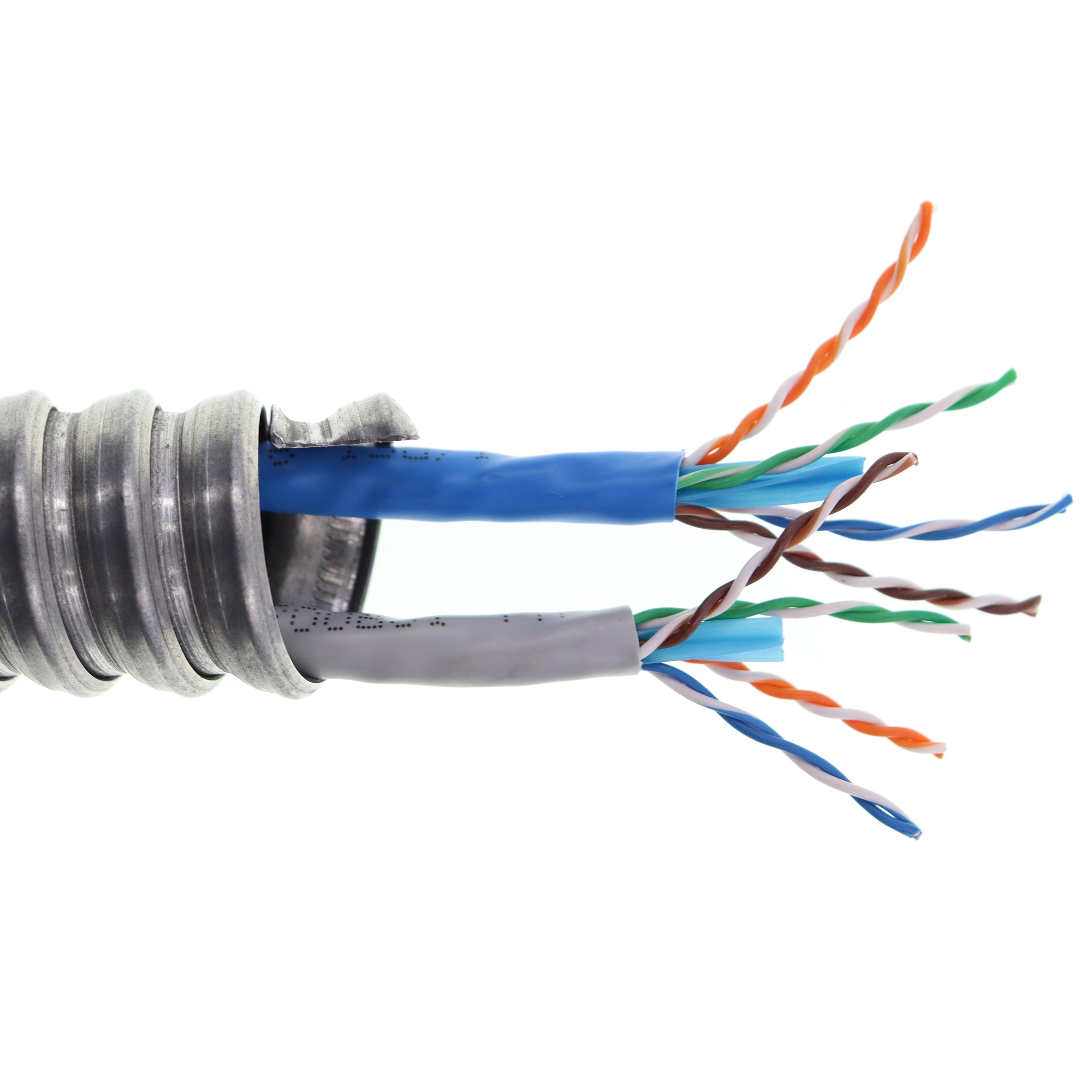 Commscope, COMMSCOPE 75N4A2 ARMORED CAT6 ETHERNET CABLE, MC CLAD, 2X CAT6, PVC, 1000-FEET