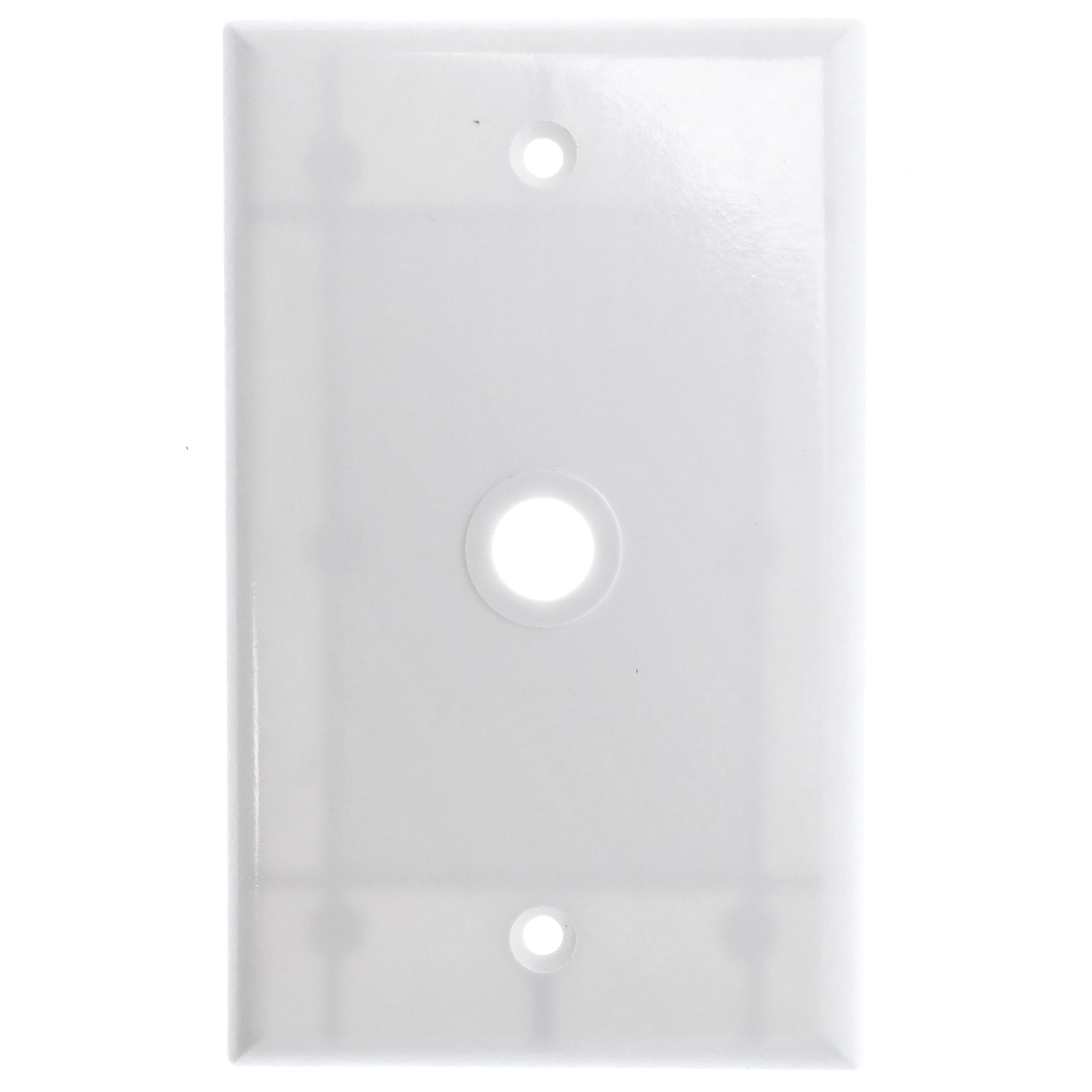 Cooper, COOPER 2128W BOX 1 GANG COAX OR TELEPHONE WIRE WALL PLATE WHITE (25 PACK)