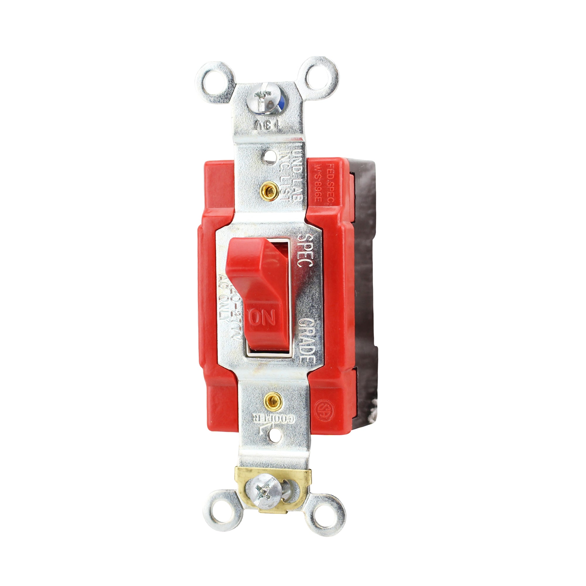 Cooper, COOPER 2221RD SINGLE POLE TOGGLE SWITCH 20A 120/277V, RED