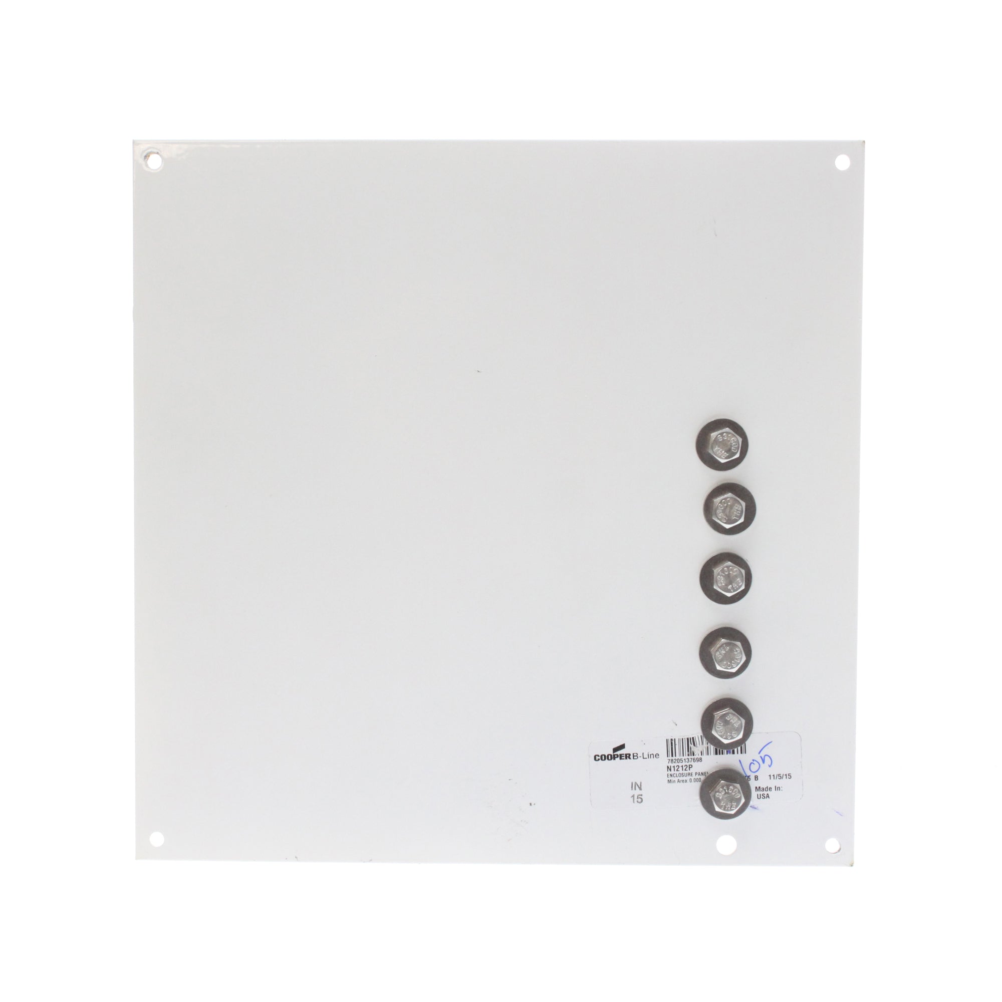 Cooper, COOPER B-LINE GROUDNING ENCLOSURE PANEL GLAND PLATE FOR NP1212 ENCLOSURE