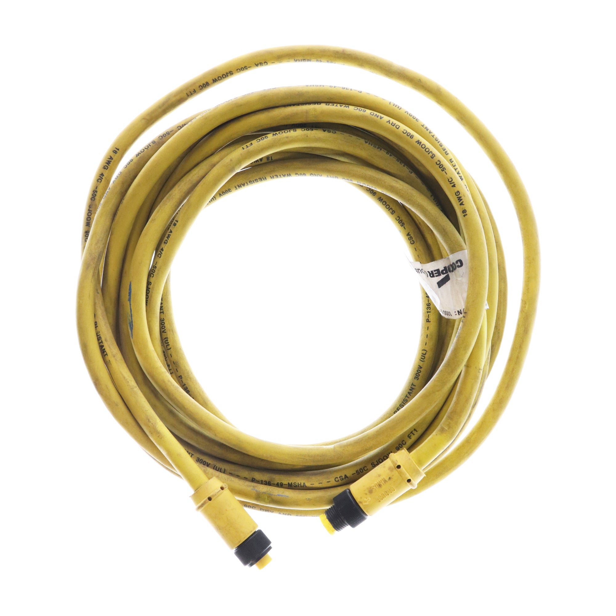 Cooper, COOPER CROUSE-HINDS 5000118-191SE MICRO-MINI 4-POLE, MALE-FEMALE CABLE ASSEMBLY