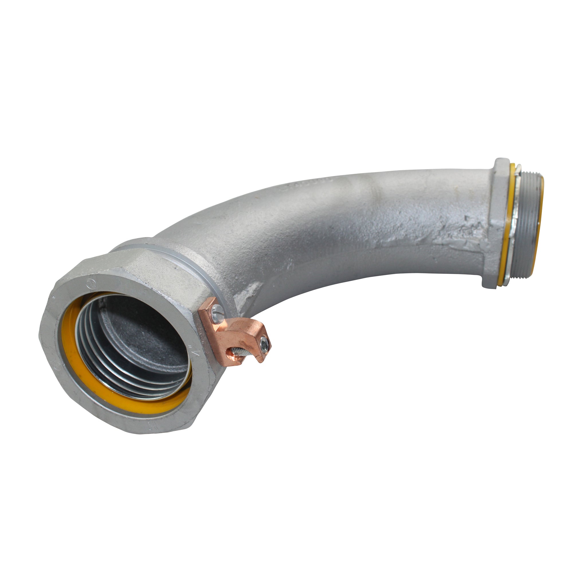 Crouse Hinds, CROUSE HINDS LTB40090GC 4" 90 DEG CONNECTOR INS. THROAT FOR LIQUID TIGHT FLEX, M