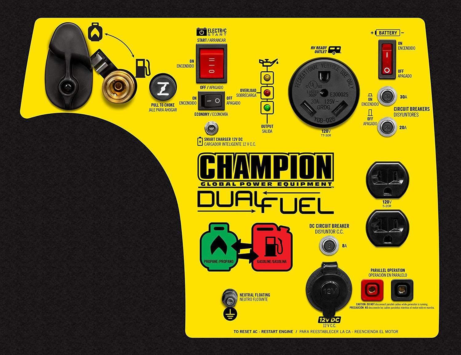 Champion, Champion 100263 3100W/3400W Inverter Dual Fuel Electric Start Generator Manufacturer RFB