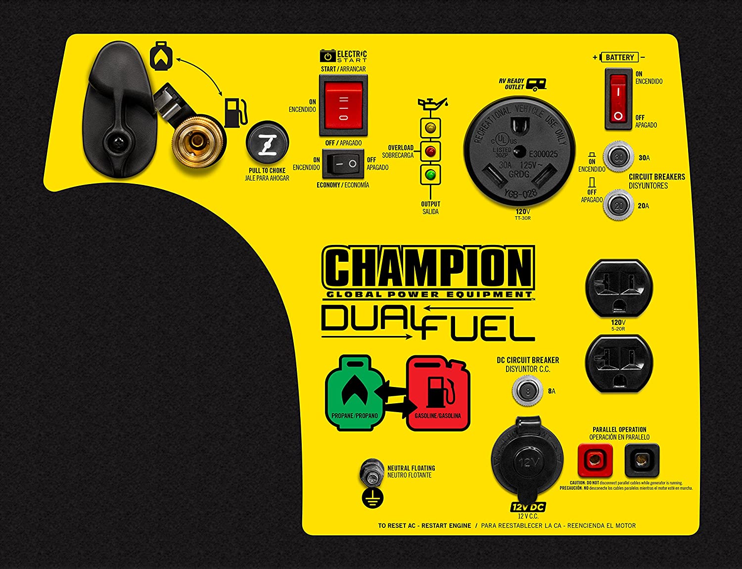 Champion, Champion 100263 3100W/3400W Inverter Dual Fuel Electric Start Generator New