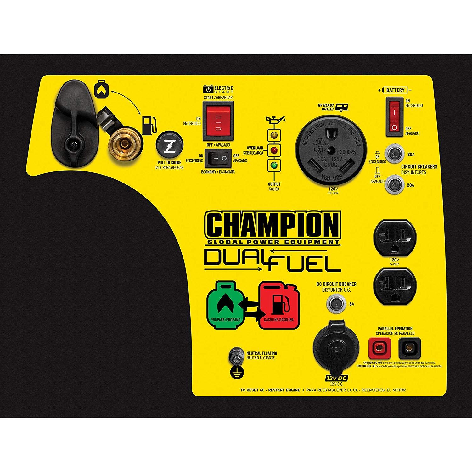 Champion, Champion 100264 3150W/3500W Inverter Dual Fuel Electric Start Generator Manufacturer RFB