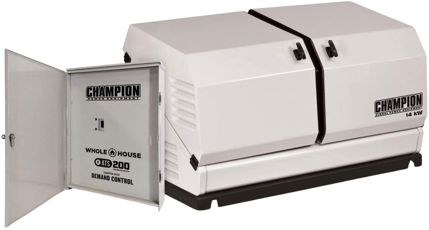 Champion, Champion 100294 14kW Standby Generator LP/NG w/ 200 Amp Automatic Transfer Switch New