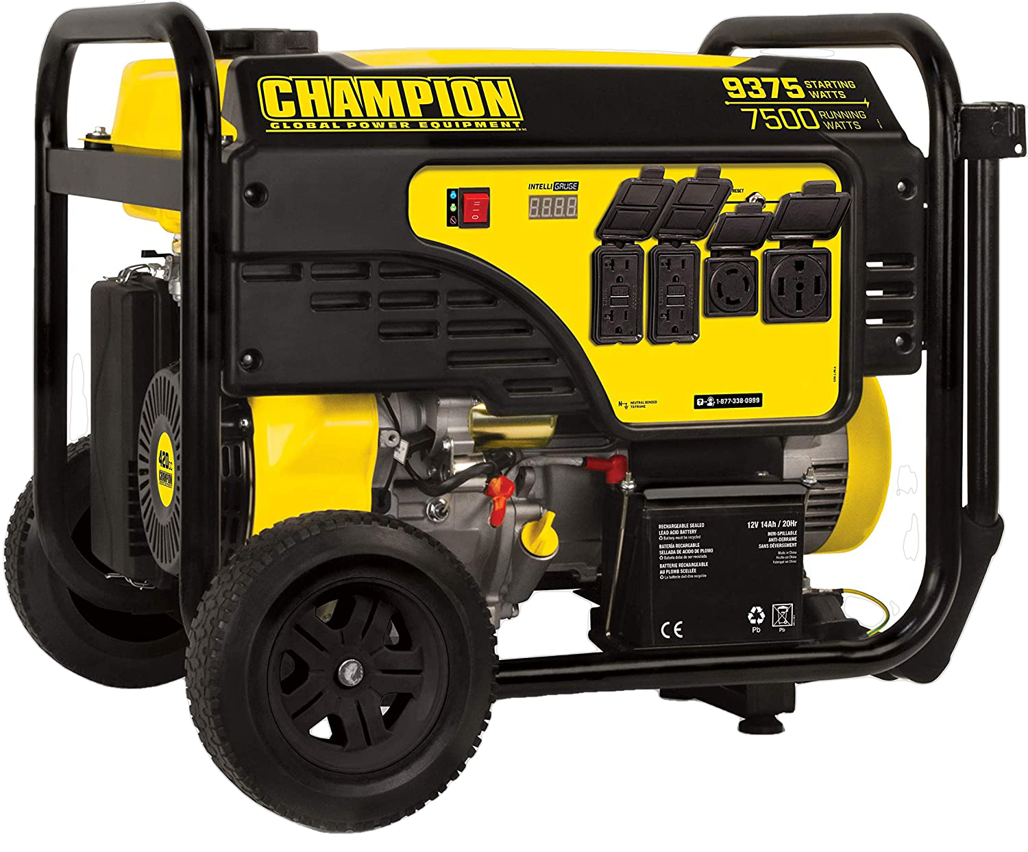 Champion, Champion 100813 7500W/9375W 50 Amp Gas Electric Start Generator New