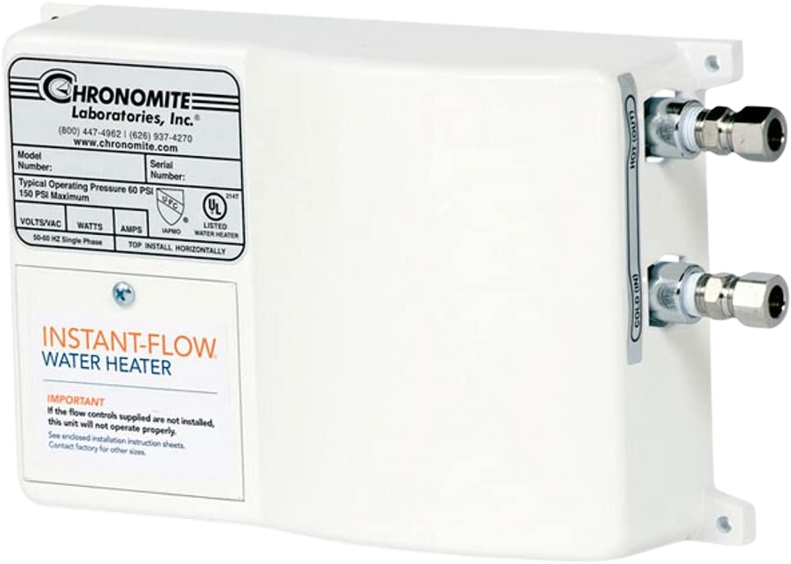 Chronomite, Chronomite SR-30L/120 Instant-Flow Point of Use Electric Tankless Water Heater New