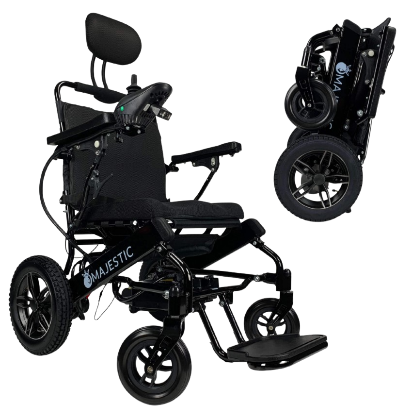 ComfyGO, ComfyGO IQ-9000-PLUS Majestic Remote Controlled Travel Folding Electric Wheelchair With Auto Recline New