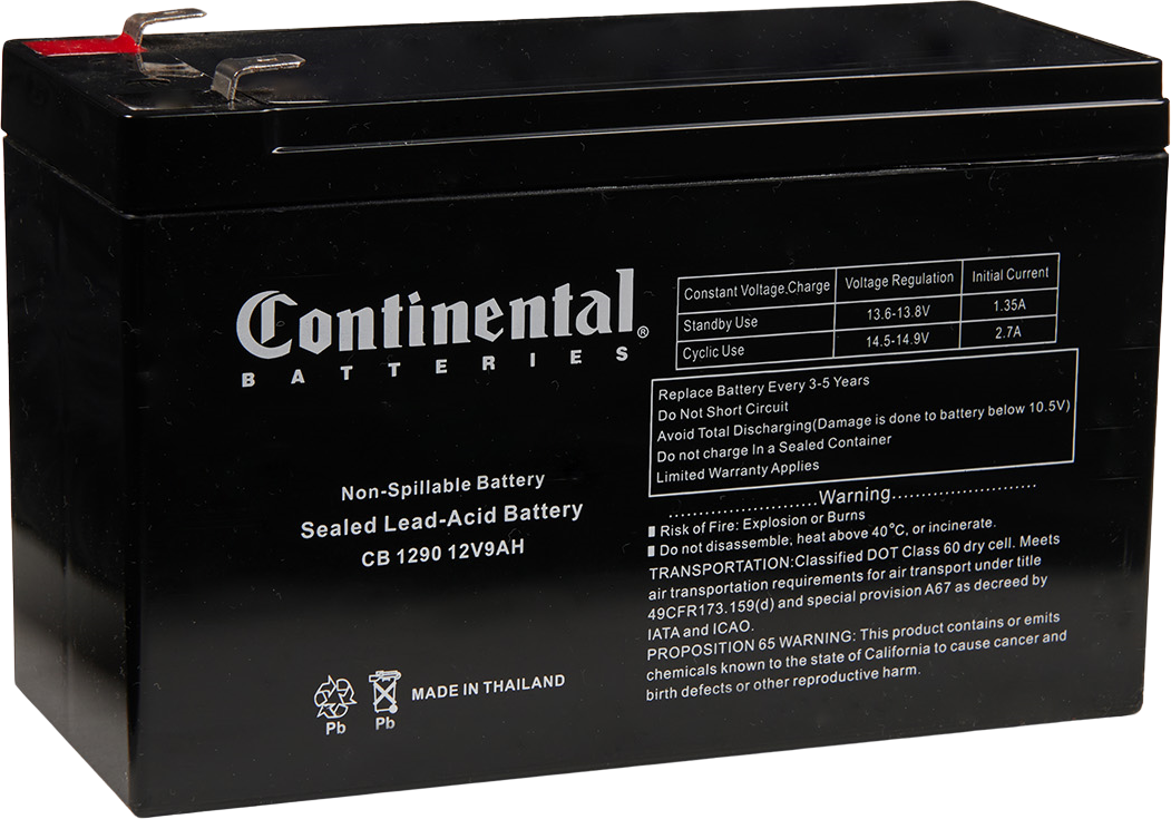 Continental Battery Systems, Continental Battery Systems CB1290-F2 SLA Battery 12V 9Ah New