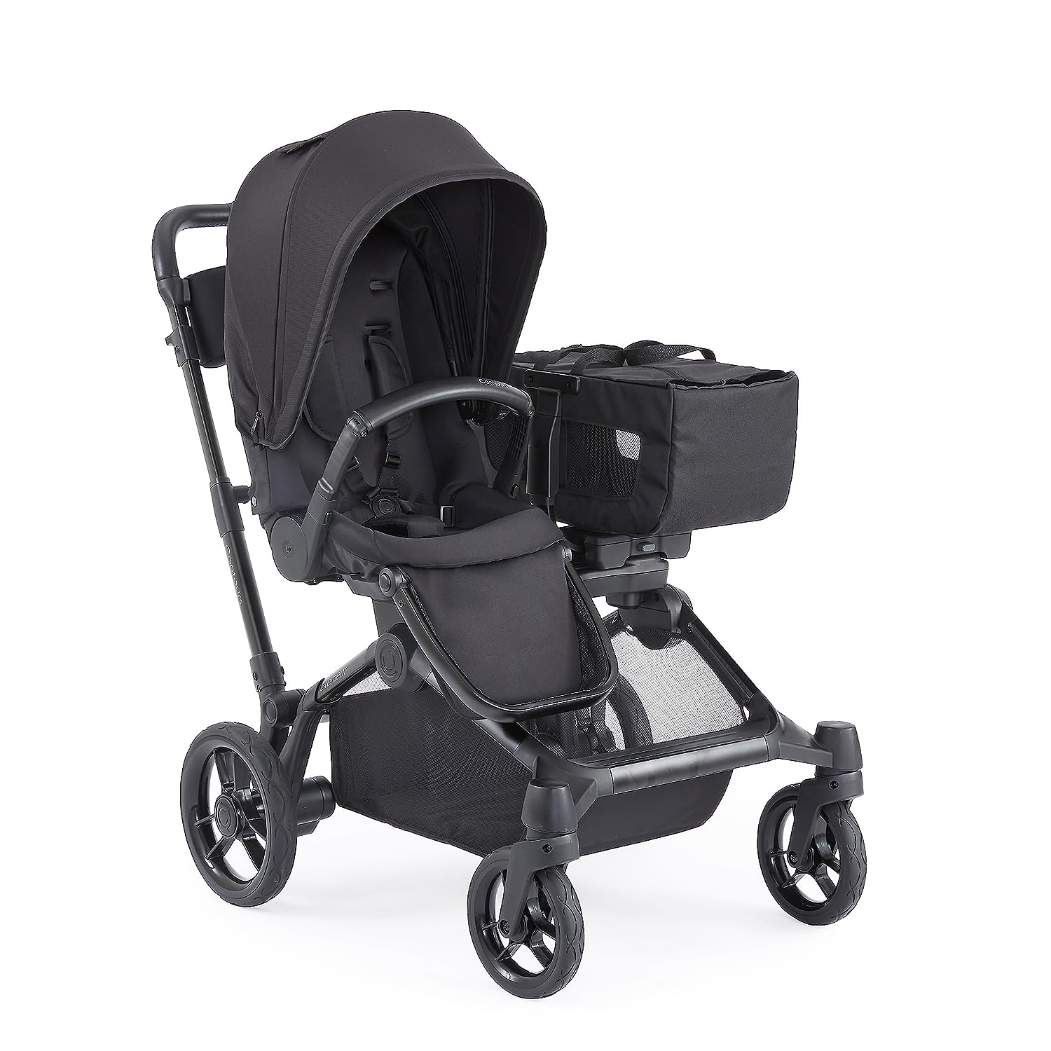 Contours, Contours ZL032-STL1 Element Side by Side 2 in 1 Convertible Stroller Black New