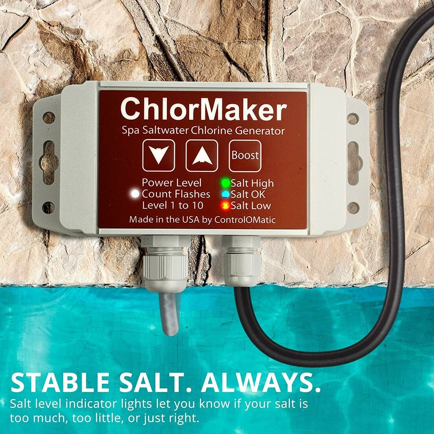 ControlOMatic, ControlOMatic ChlorMaker Salt Water Pool and Swim Spa Chlorine Generator New