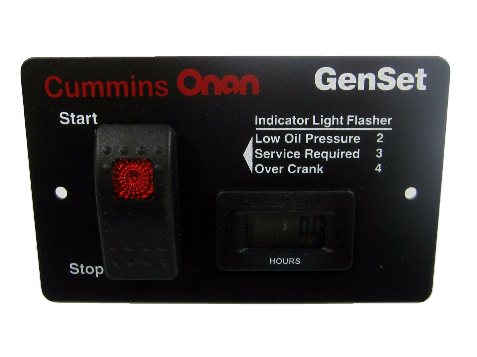 Cummins, Cummins Onan Deluxe Remote Start Panel with Hour Meter For 3.6-7kW RV Generators - 028-00022